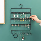 Wall-mounted hanging earring organizer rack for all jewellery types India