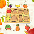 Wooden Fruits Puzzle Learning Educational Board (1 Set / 28×20 Cm)-Toys & Games-AniGuess-AniGuess