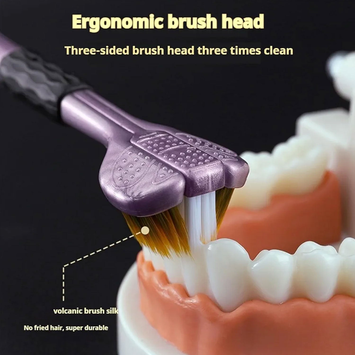 3 Sided Toothbrush, Soft Bristle Toothbrush (2 Pc Set)-Health & Personal Care-AniGuess-AniGuess