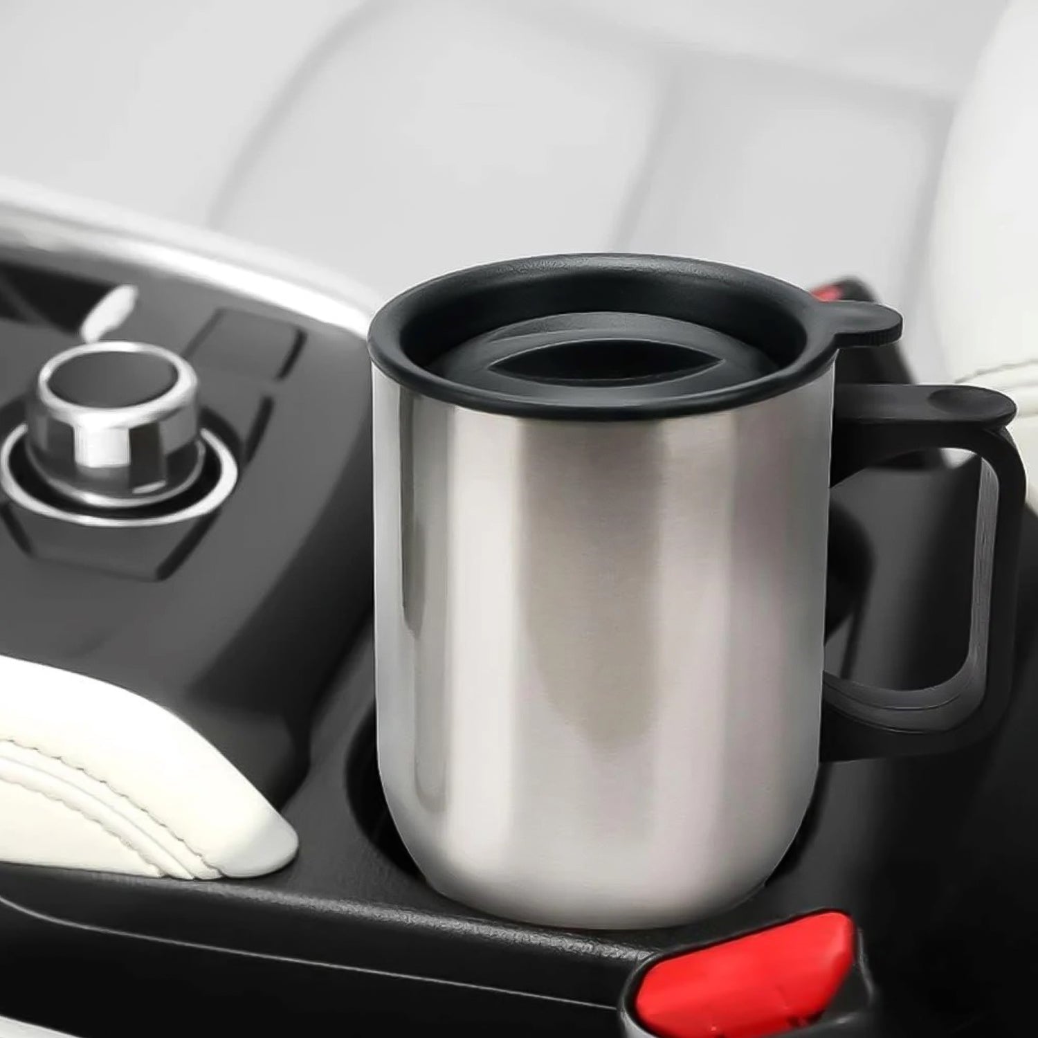 Stainless Steel Vacuum Glass Insulated Glass Coffee Cups, Tumbler (With Lid & Handle / 1 pc)-Home & Kitchen-AniGuess-AniGuess