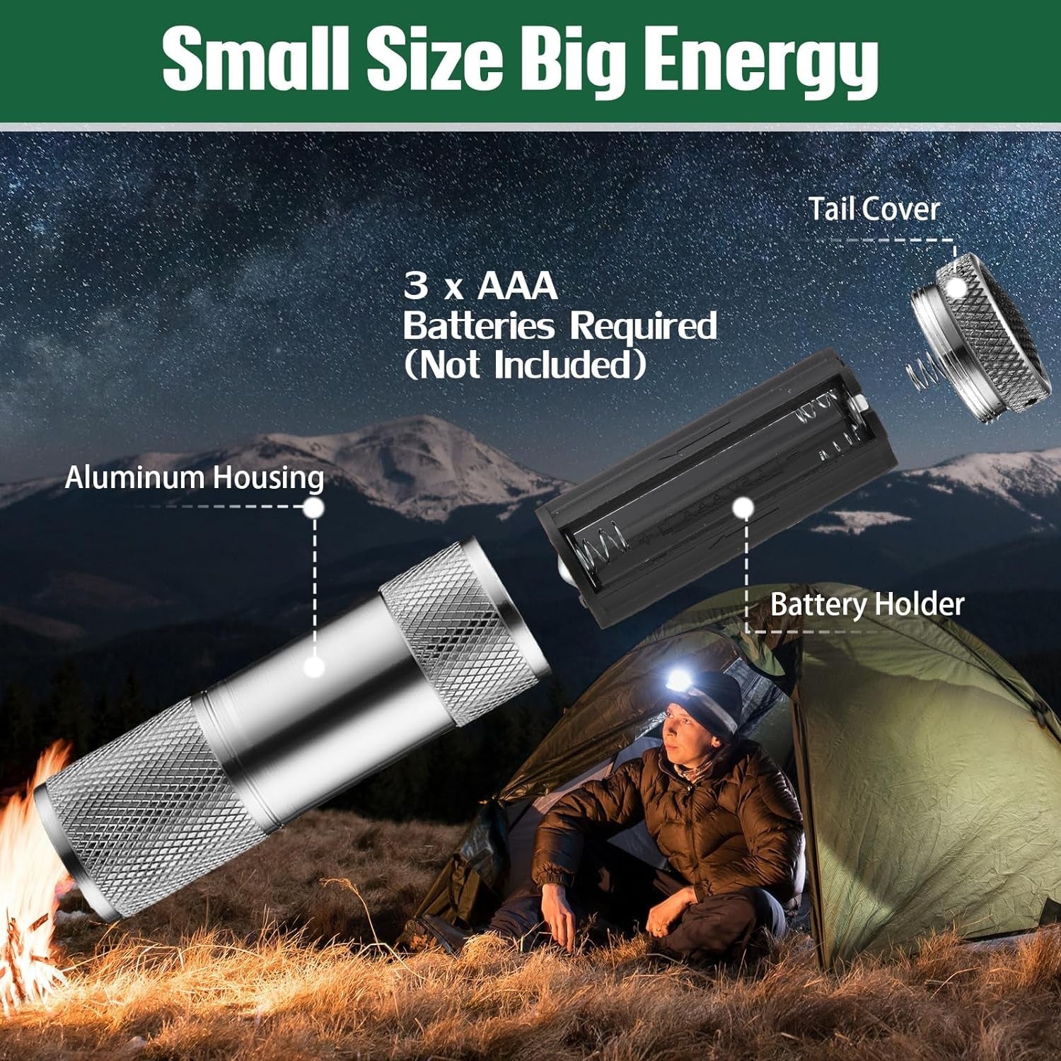 Portable Mini Torch – 9 LED Pocket Flashlight, Battery Operated (Mix Color)-Home Improvement-AniGuess-AniGuess