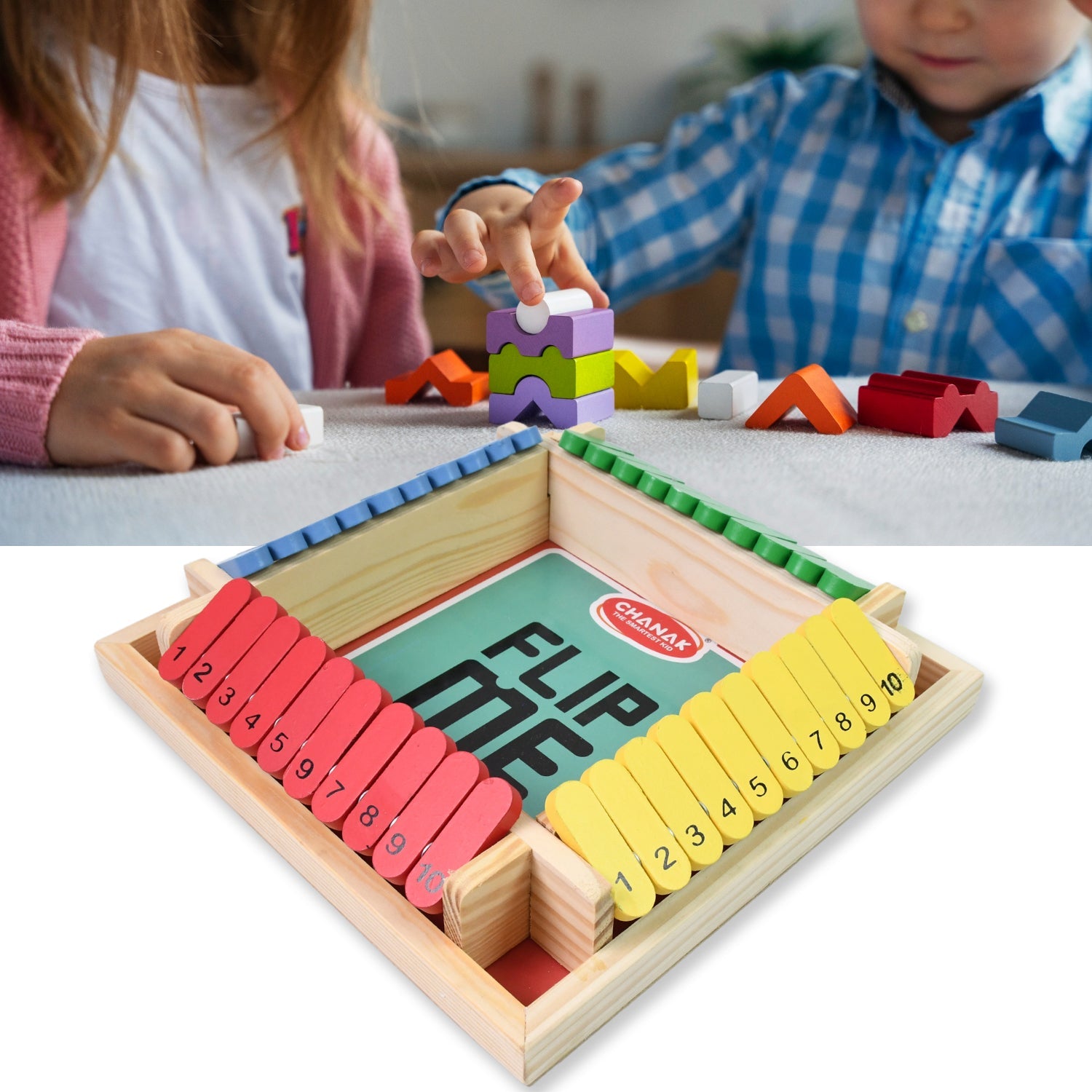 Shut The Box Dice Game, Classic Flip Me Multiplayer Game (1 Set)-Toys & Games-AniGuess-AniGuess