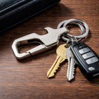 Heavy Duty Metal Key Holder with Secure Lock Keychain (1 Pc)