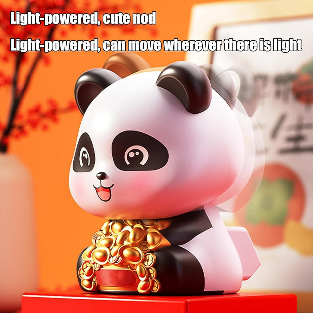 Solar Powered Moving Panda Car Dashboard Decoration – 1 Pc-Home Improvement-AniGuess-AniGuess