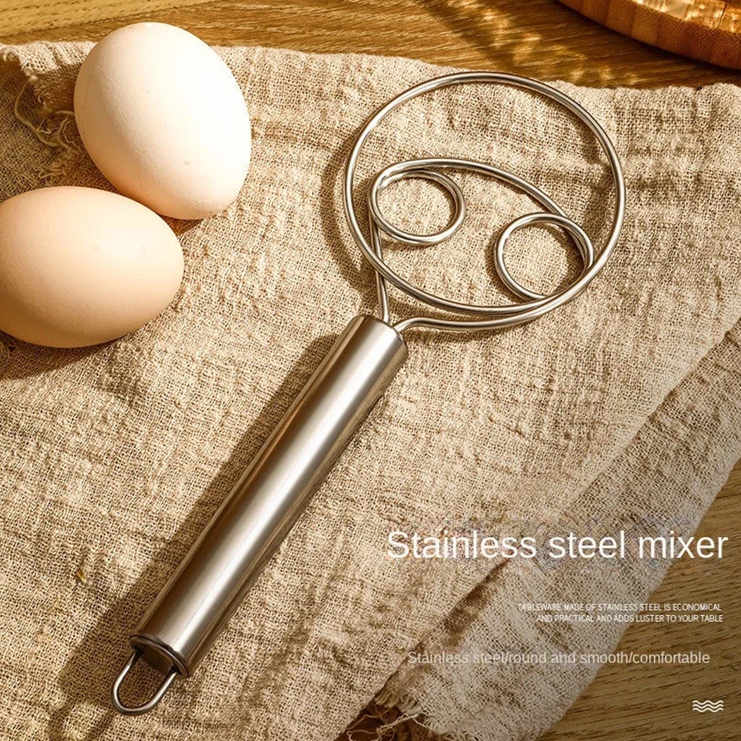 Dough Whisk, Premium Stainless Steel Dutch Whisk, Dough Hand Mixer Artisan Blender For Egg, Bread, Cake, Pastry, Pizza Dough - Perfect Baking Tools, Whisking, Tirring Kitchen Tools (1 Pc)-Home & Kitchen-AniGuess-AniGuess