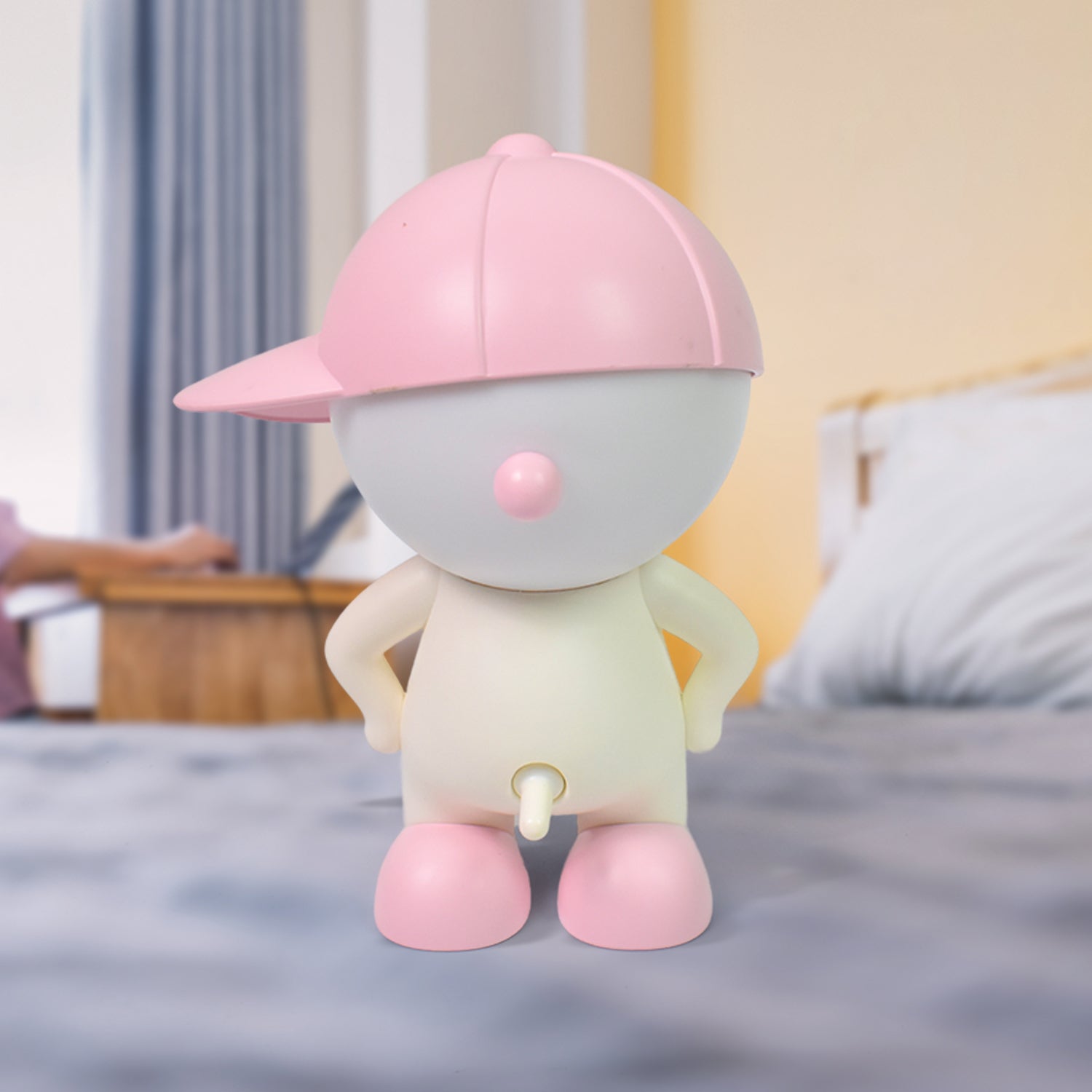 Cute Lovely Cartoon Design LED Desk Night Light With Plastic Head Cap (1 Pc)-Electronics-AniGuess-AniGuess
