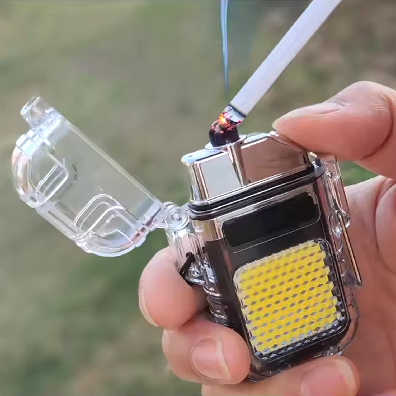 USB Rechargeable Electric Lighter & 3 Modes COB Flashlight (1 Pc)-Home Improvement-AniGuess-AniGuess