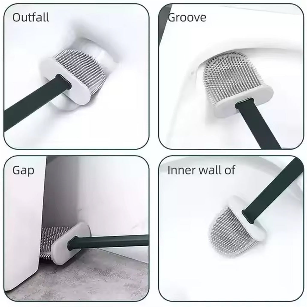 Portable Silicone Toilet Brush – Wall-Mounted, Anti-Drip Cleaner with Non-Slip Handle-Health & Beauty Accessories-AniGuess-AniGuess