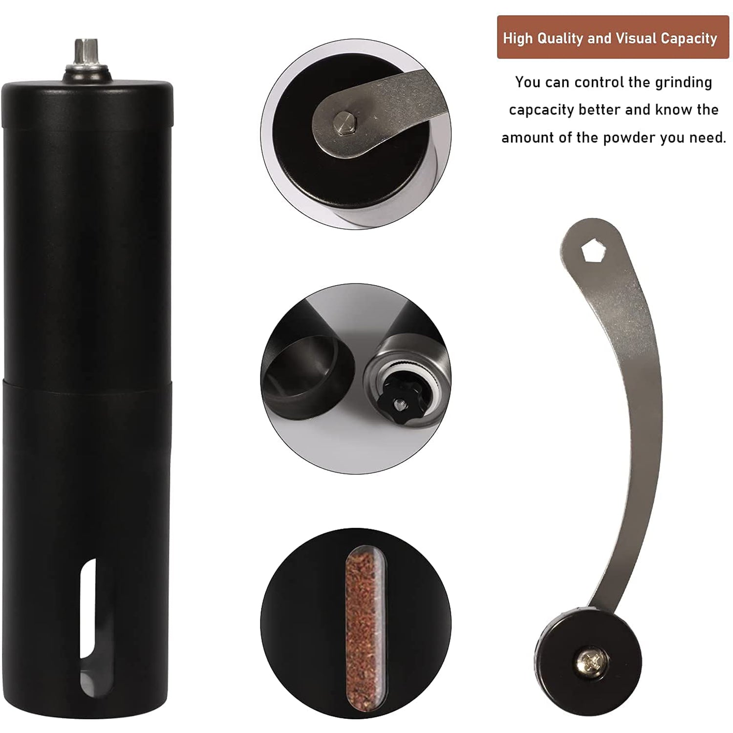 Portable Stainless Steel Manual Coffee Grinder (1 Pc)-Home & Kitchen-AniGuess-AniGuess