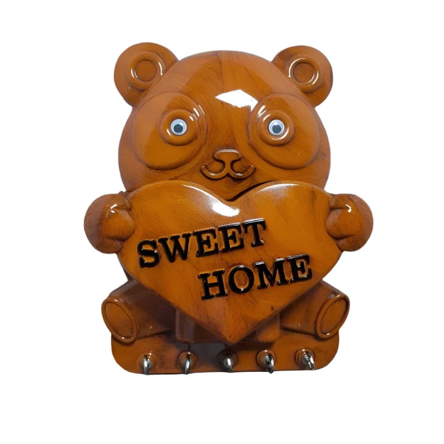Cute Plastic Panda Key Holder, Wall Key Rack with 5 Hooks (1 Pc)-Home Improvement-AniGuess-AniGuess