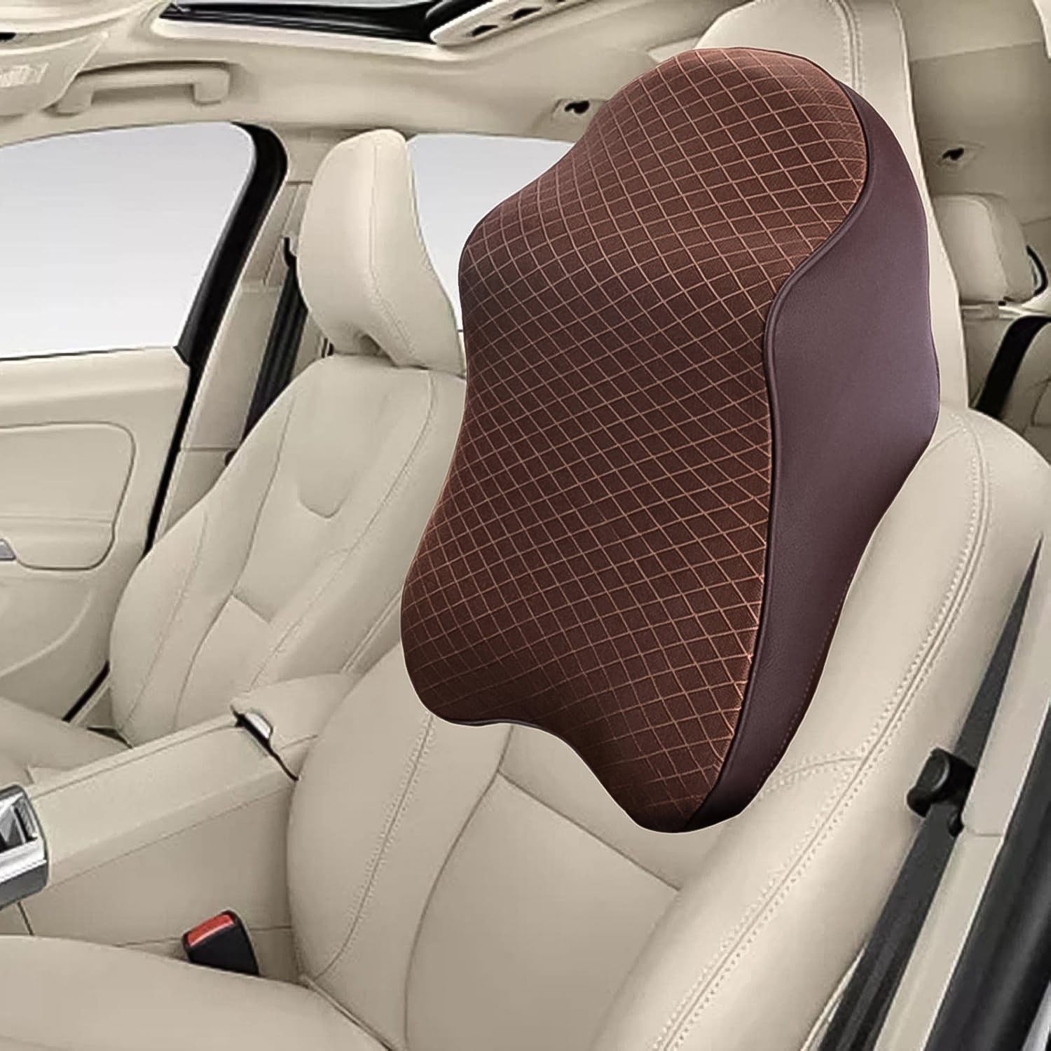 Say Goodbye to Neck Pain: Memory Foam Car Neck Pillow for Drivers (1 Pc, Mix Color)-Car & Motorbike-AniGuess-AniGuess