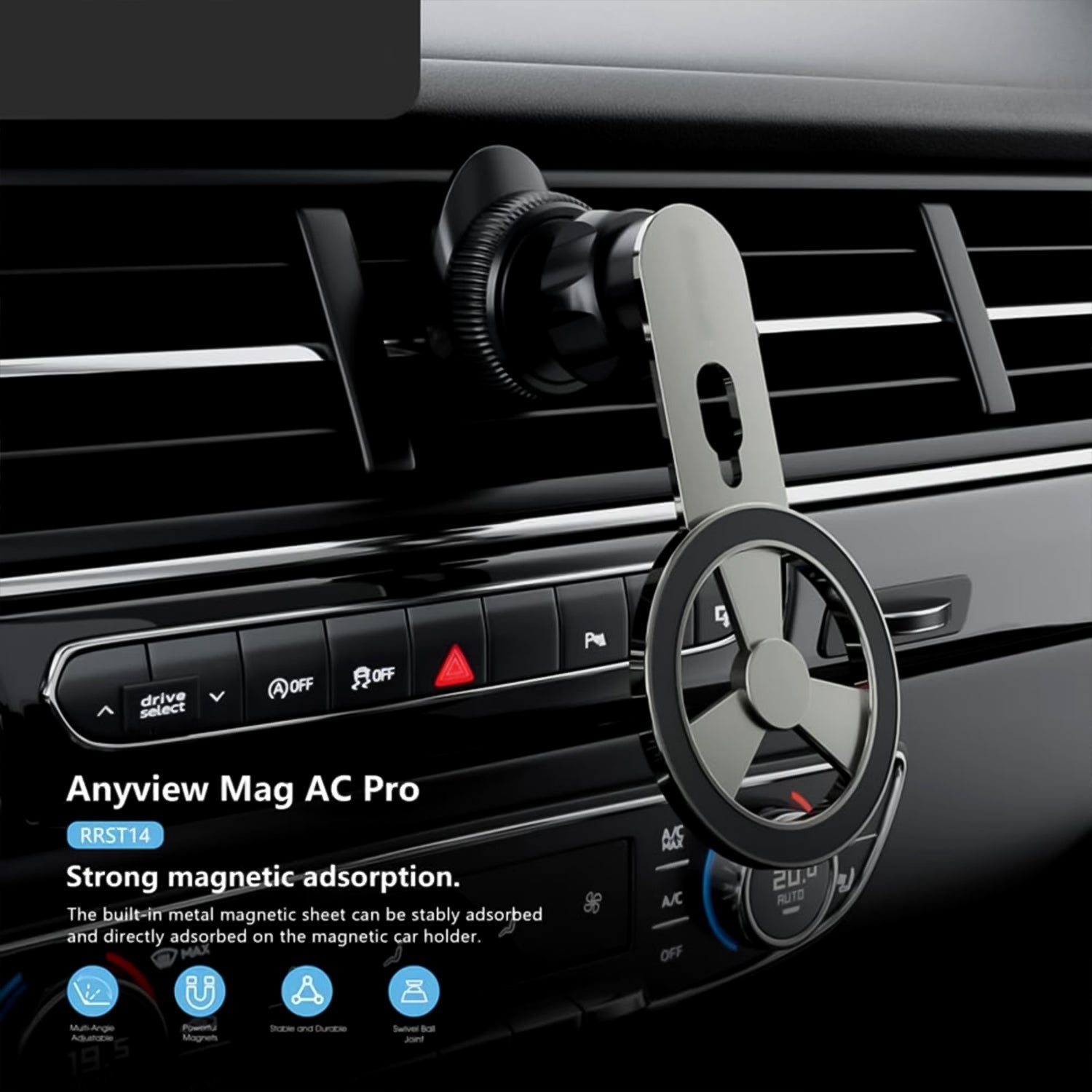 360° Rotatable & Foldable Air Vent Magnetic Phone Holder (1 Pc)-Car & Motorbike-AniGuess-AniGuess