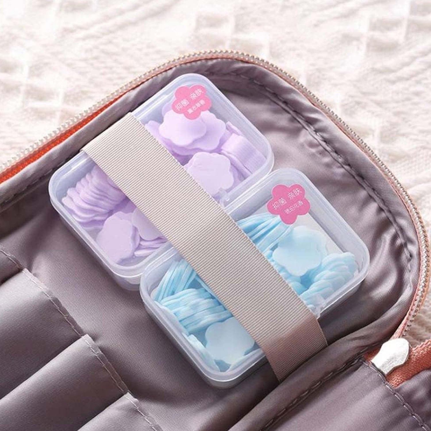 Mini Portable Travel Soap Paper Sheets Flower Shape (100 Pcs Set Approx / Mix Color)-Health & Beauty Accessories-AniGuess-AniGuess