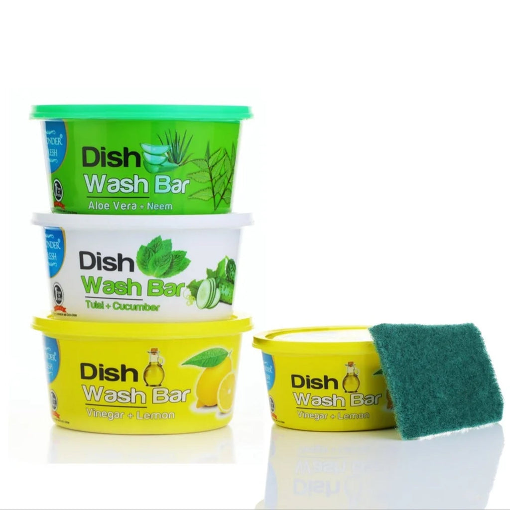 Fresh Mix Flavor Dishwash Bar with Super Scrubber Dishwashing Solution 350 gm-Industrial & Scientific-AniGuess-AniGuess