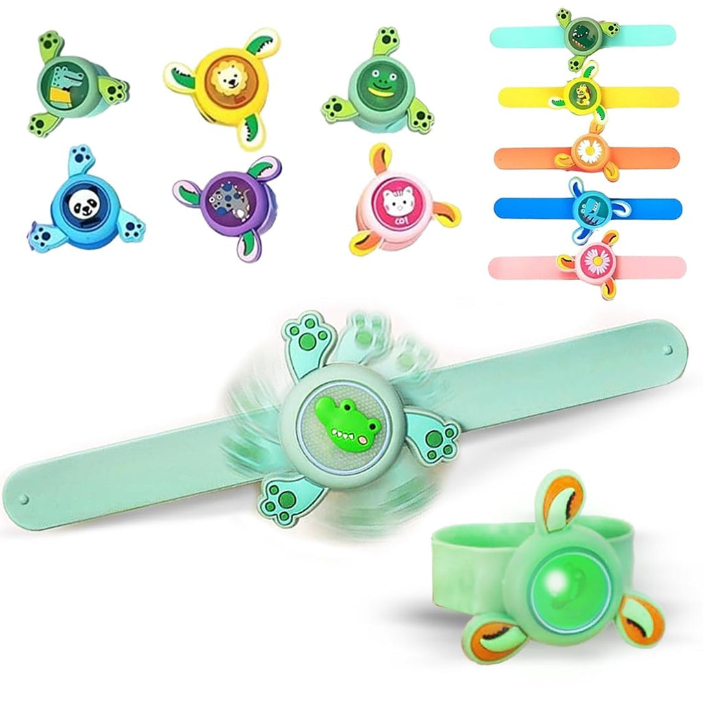 LED Light & Spinning Slap Kids Cartoon Bracelet Wrist Band (1 Pc / Mix Design)-Toys & Games-AniGuess-AniGuess