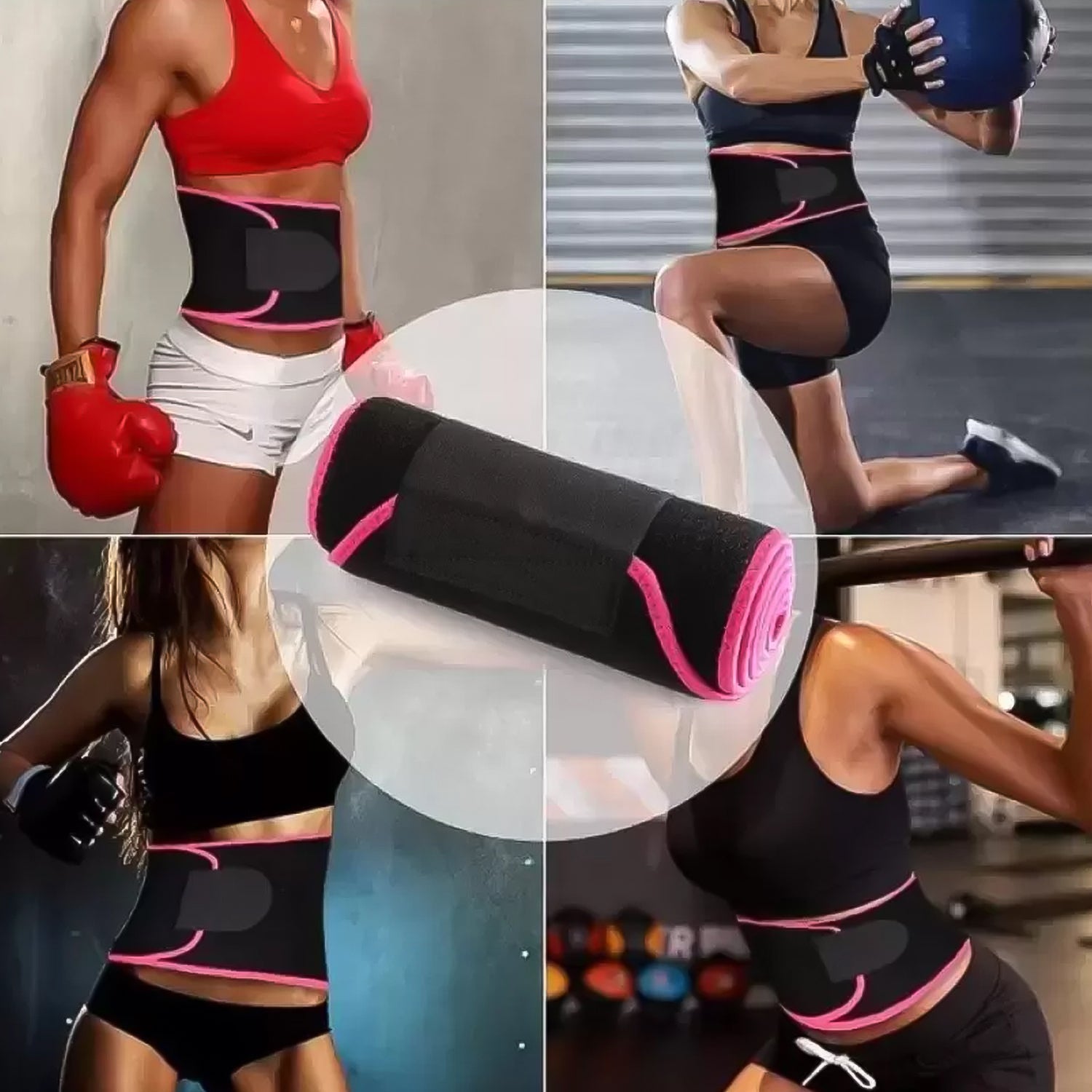 Waist Support Belt Neoprene Ab Belt Trainer (1 Pc)-Sports, Fitness & Outdoors-AniGuess-AniGuess