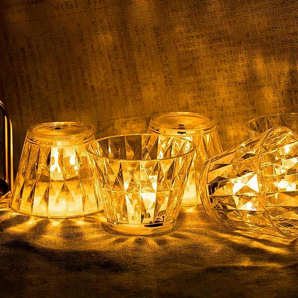 Cup Shape Crystal Table Lamp, Diwali (1 Pc)-Home Improvement-AniGuess-AniGuess