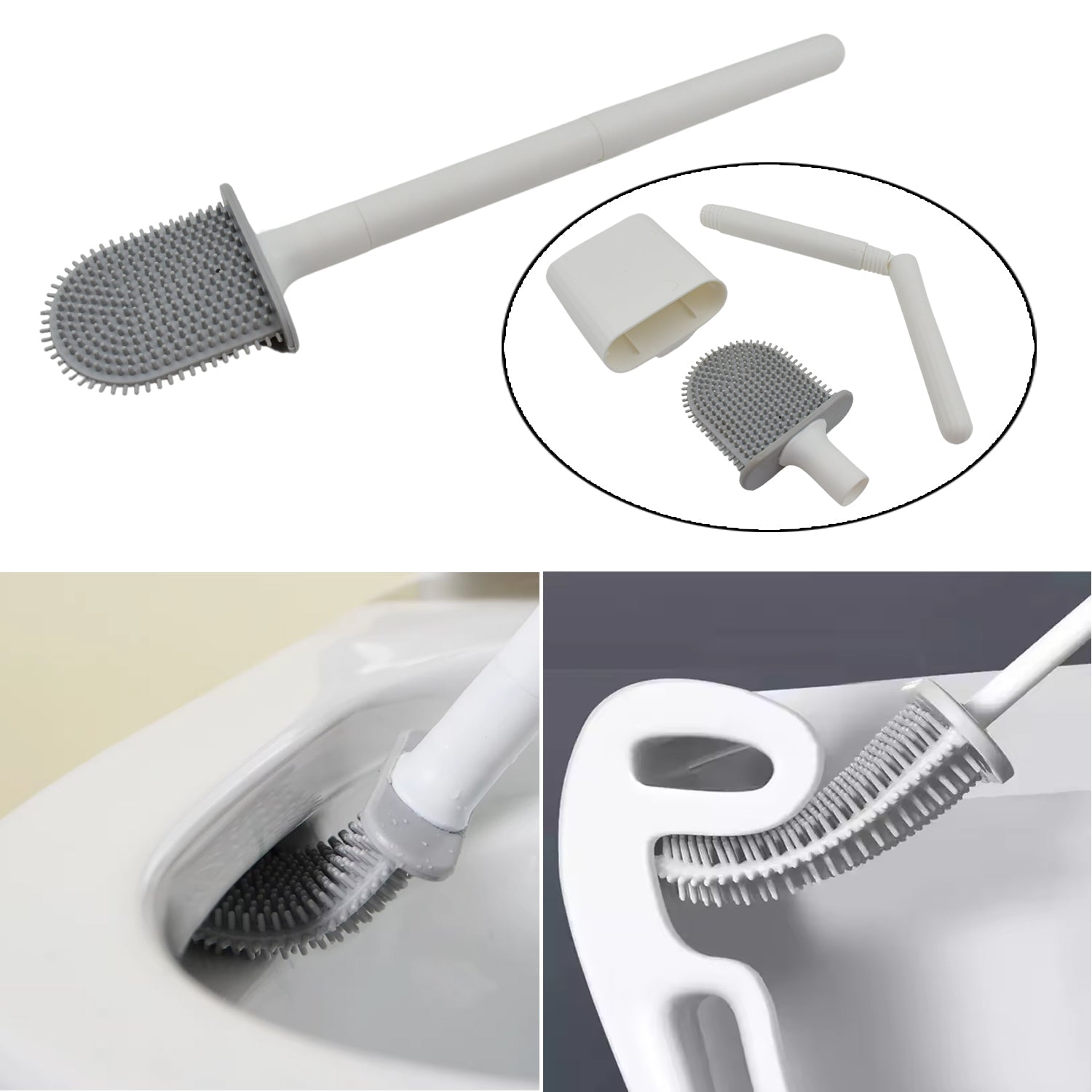 Portable Silicone Toilet Brush – Wall-Mounted, Anti-Drip Cleaner with Non-Slip Handle-Health & Beauty Accessories-AniGuess-AniGuess