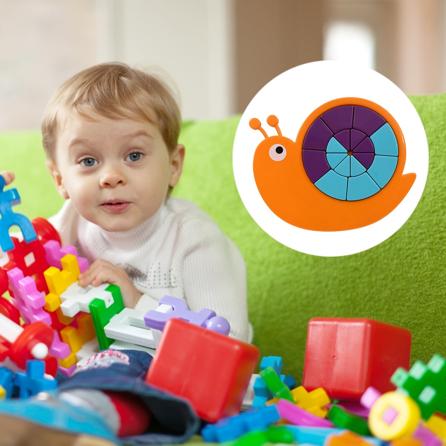 Mini Snail Puzzle – STEM Educational Toy, Puzzle Games for Ages 3-6 (Mix Color)-Toys & Games-AniGuess-AniGuess