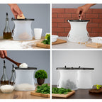 Eco-Friendly Food Storage: Reusable Silicone Bags (3-Pack) - Leakproof & Safe