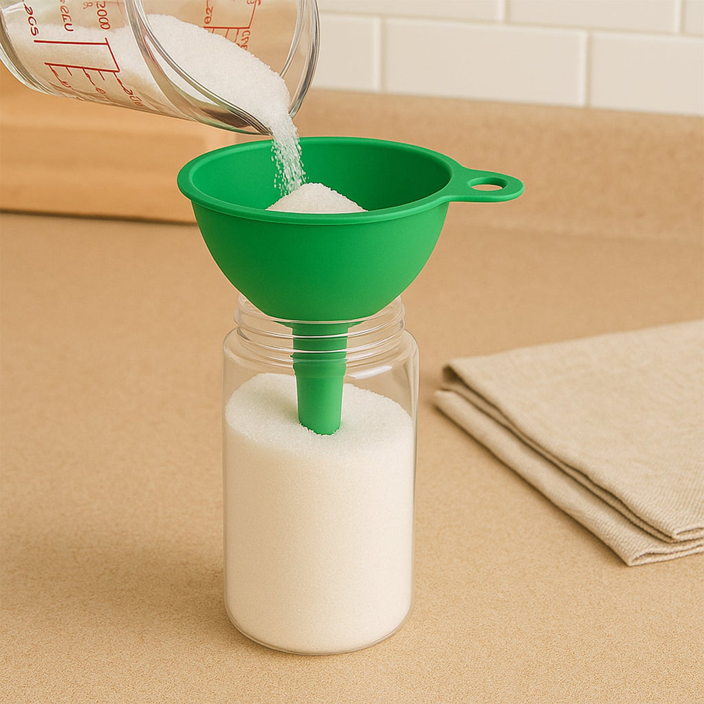 Food-Grade Silicone Funnel: Safe & Easy Transfer for Liquids & Grains (1 Pc)-Home & Kitchen-AniGuess-AniGuess