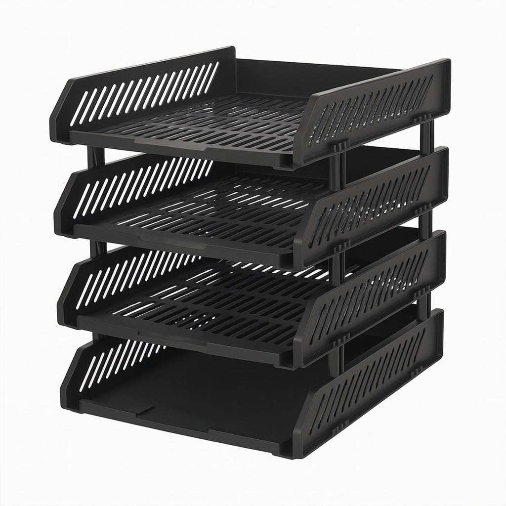 4-Layer Multifunctional File Rack with Drawers for Office Desk-Home Improvement-AniGuess-AniGuess
