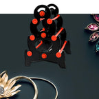 3-step bangle stand with bangles arranged neatly on each tier India