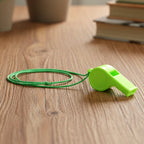 plastic safety whistle with lanyard cord