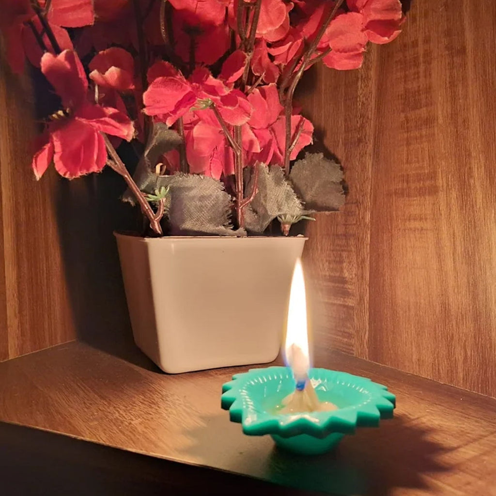 Silicone Diya Diwali Attractive Design Colourful Diya Combo, (Mix Design /1 Pc)-Home Improvement-AniGuess-AniGuess