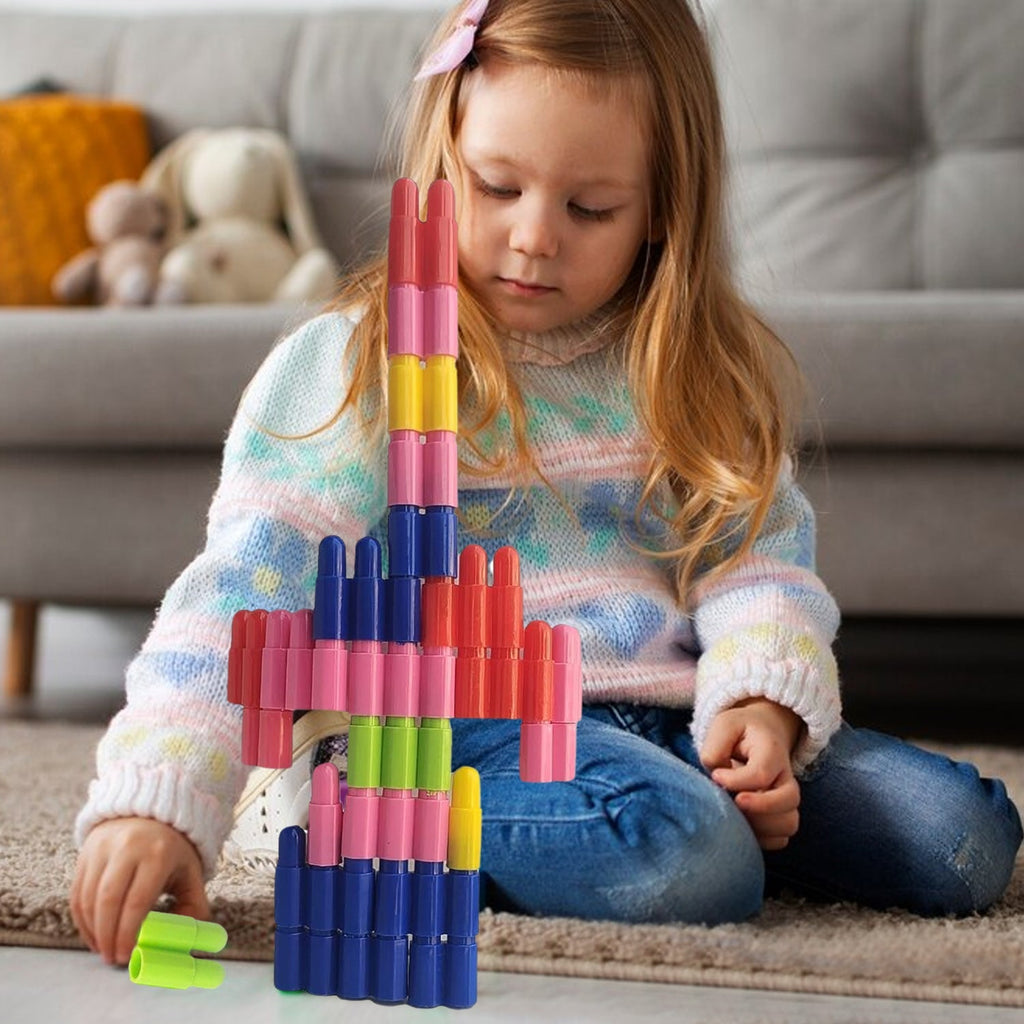 Bullet Blocks Intelligent Kids Creative Bullets Shaped Building (Approx 88 Pcs)-Toys & Games-AniGuess-AniGuess