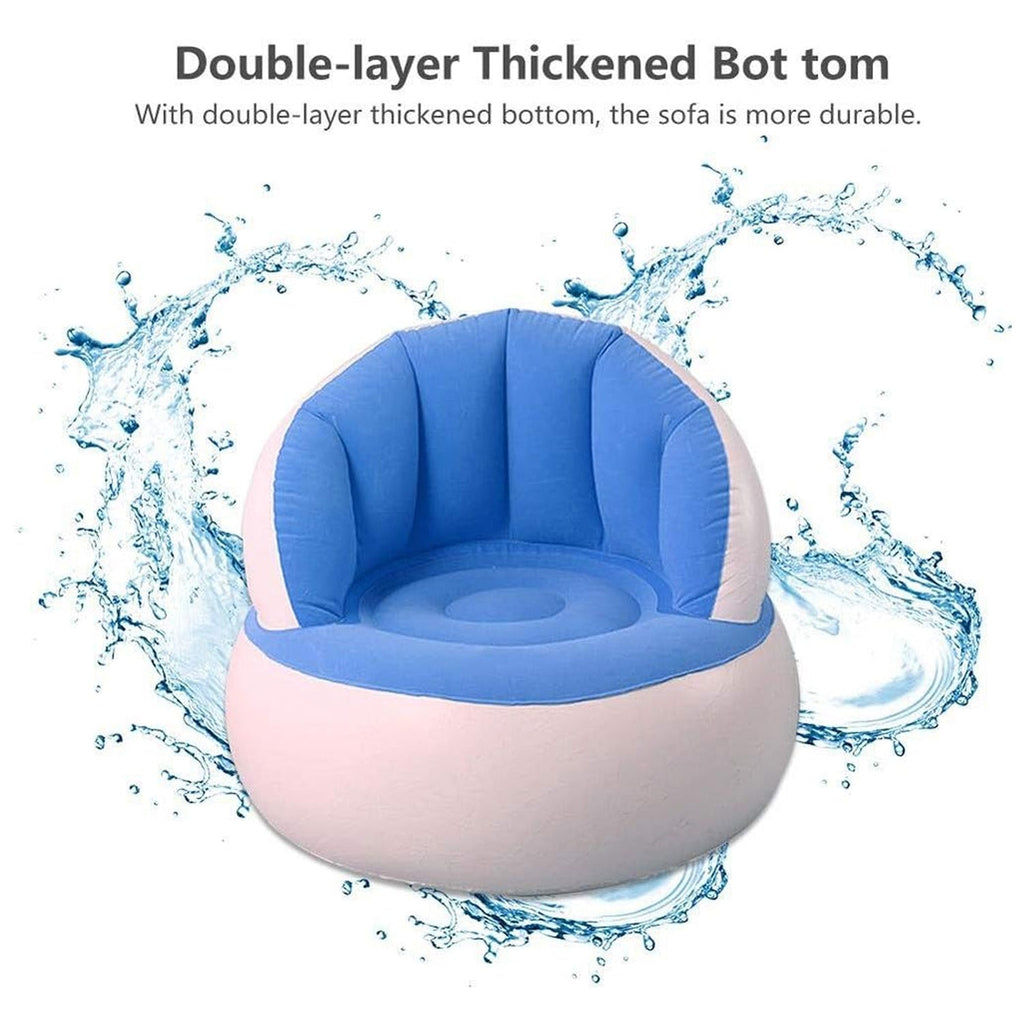 Kids inflatable sofa chair with backrest & Foot Air Pump (1 Set 85x74 Cm Approx)-Home Improvement-AniGuess-AniGuess