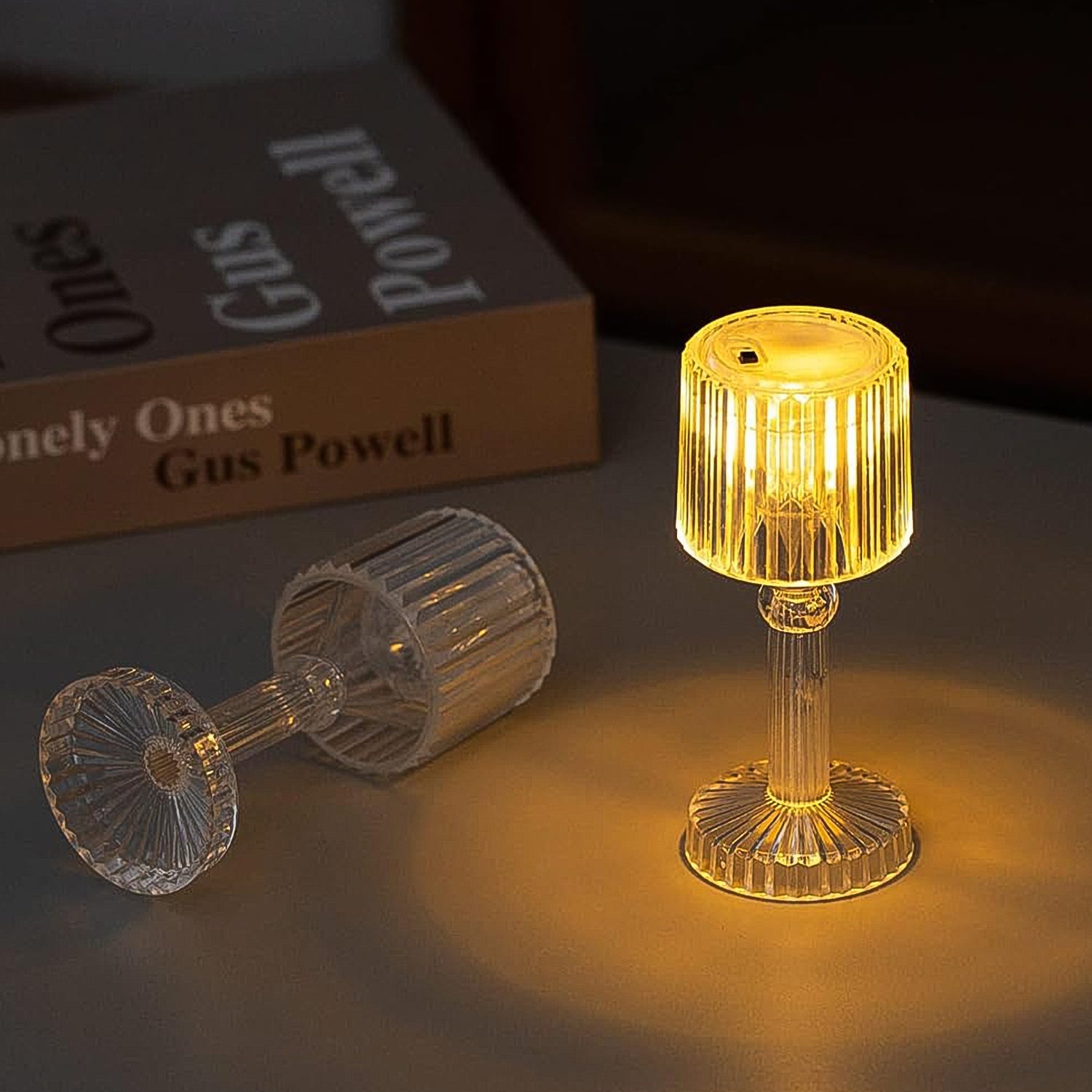 Mini Acrylic LED Desk Lamps Table Lamp Portable Crystal, Diwali (1 Pc / Small)-Home Improvement-AniGuess-AniGuess