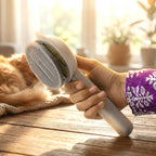 Comfortable pet grooming needle tool