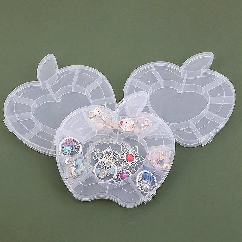 Plastic Apple Shape Jewellery Storage Box (1 Pc)-Home Improvement-AniGuess-AniGuess