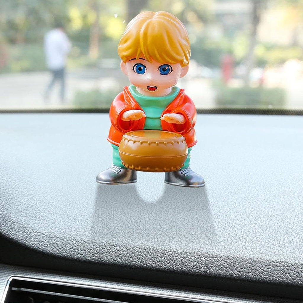 Creative Solar Drummer Car Aromatherapy, Solar Powered Car Air Freshener (1 Pc)-Car & Motorbike-AniGuess-AniGuess