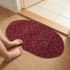 Cozy Red Oval Mat