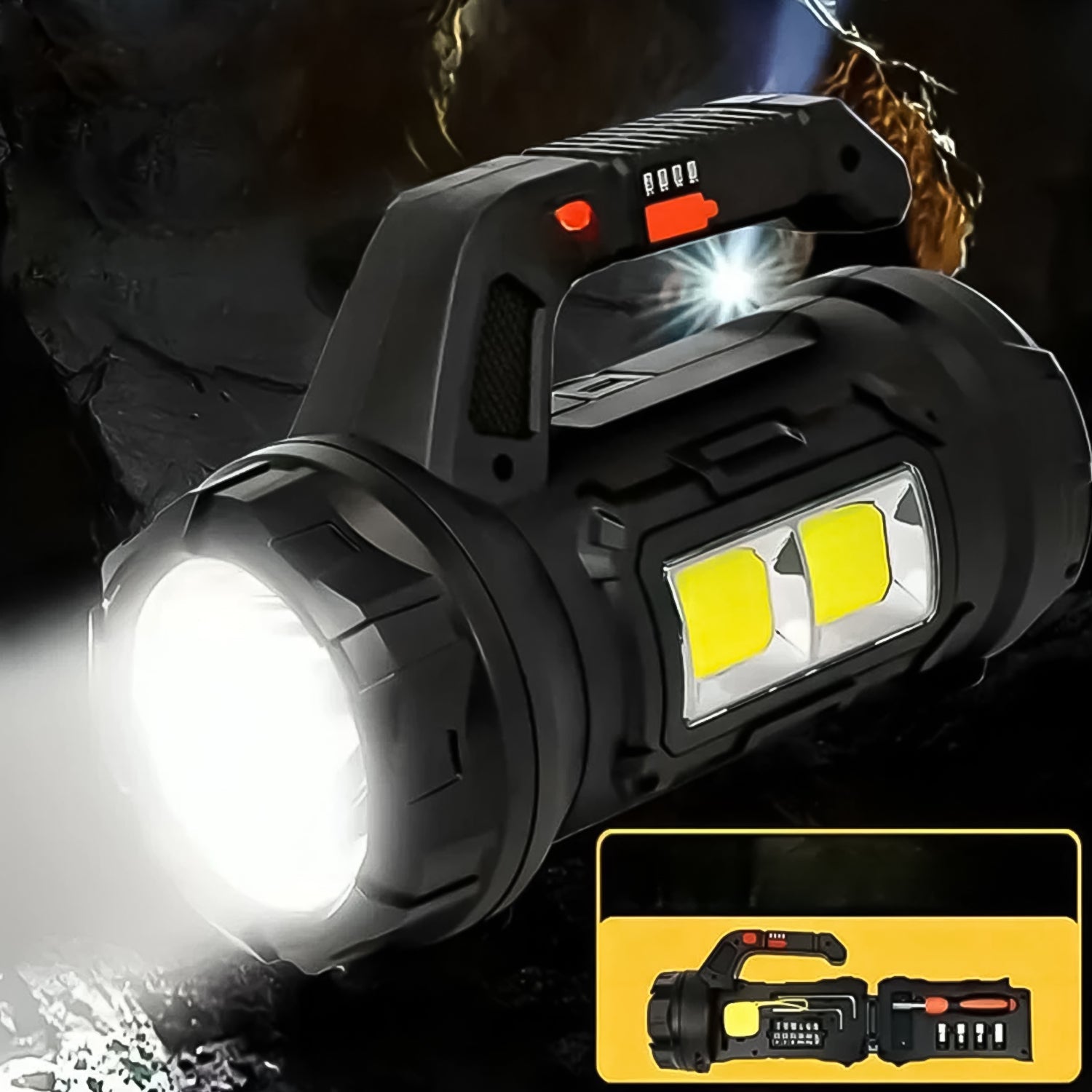Multi Functional SOS Light With Tool Box, Torchlight (18 W)-Electronics-AniGuess-AniGuess