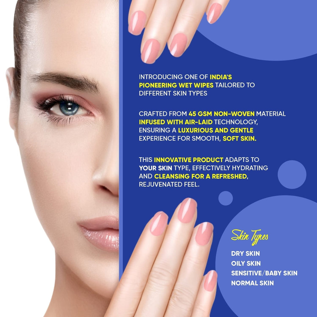 Refreshing Alcohol-Free Wet Wipes – Facial & Body Wipes (25 Pc)-Beauty-AniGuess-AniGuess