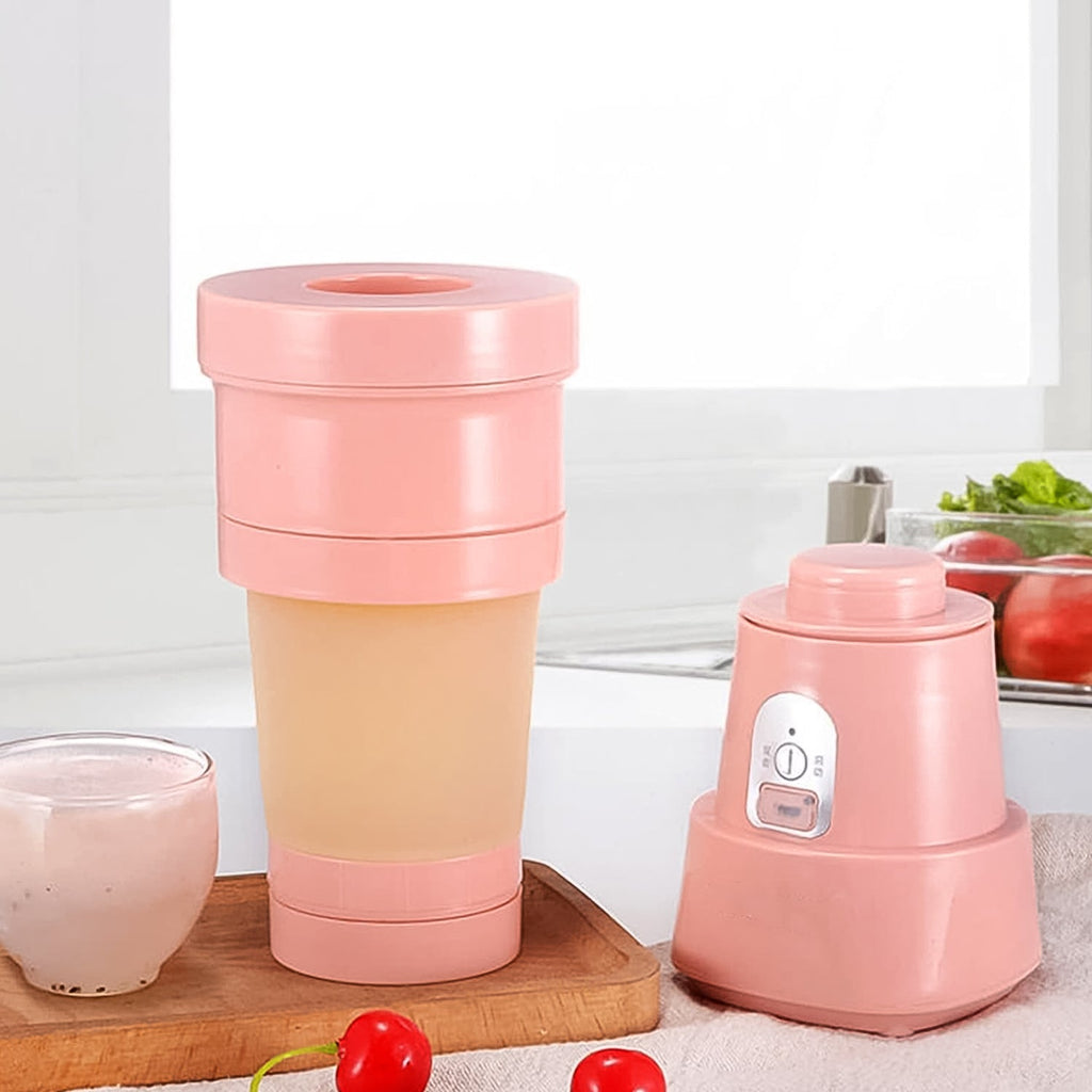 Foldable Electric Juicer, Portable Blender Stainless Steel 6 Blades (500 ML)-Home & Kitchen-AniGuess-AniGuess