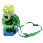 Cute Plastic Water Bottle with Strap & Stickers  Kids School Bottle (1 Pc)