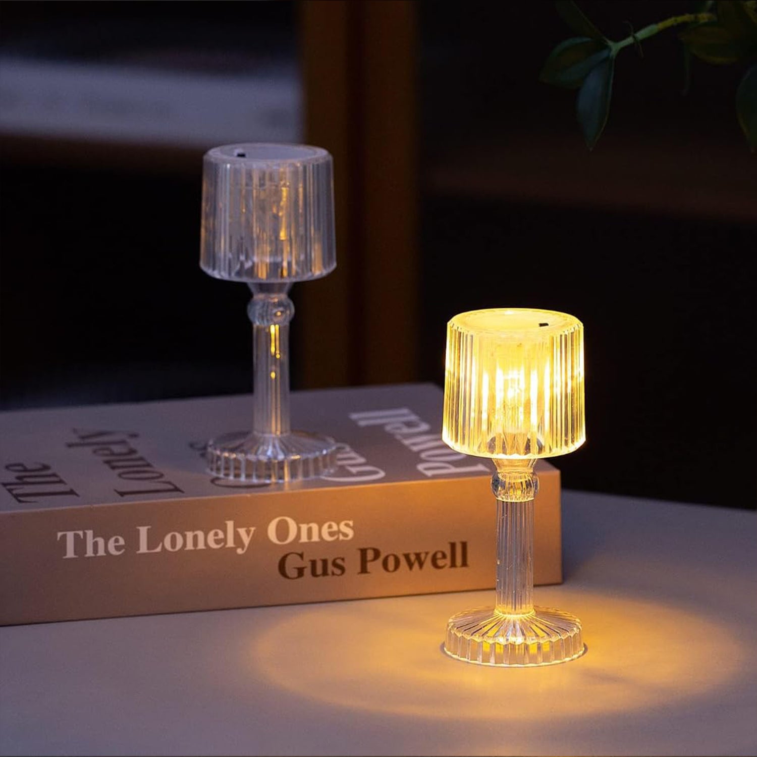 Mini Acrylic LED Desk Lamps Table Lamp Portable Crystal, Diwali (1 Pc / Small)-Home Improvement-AniGuess-AniGuess