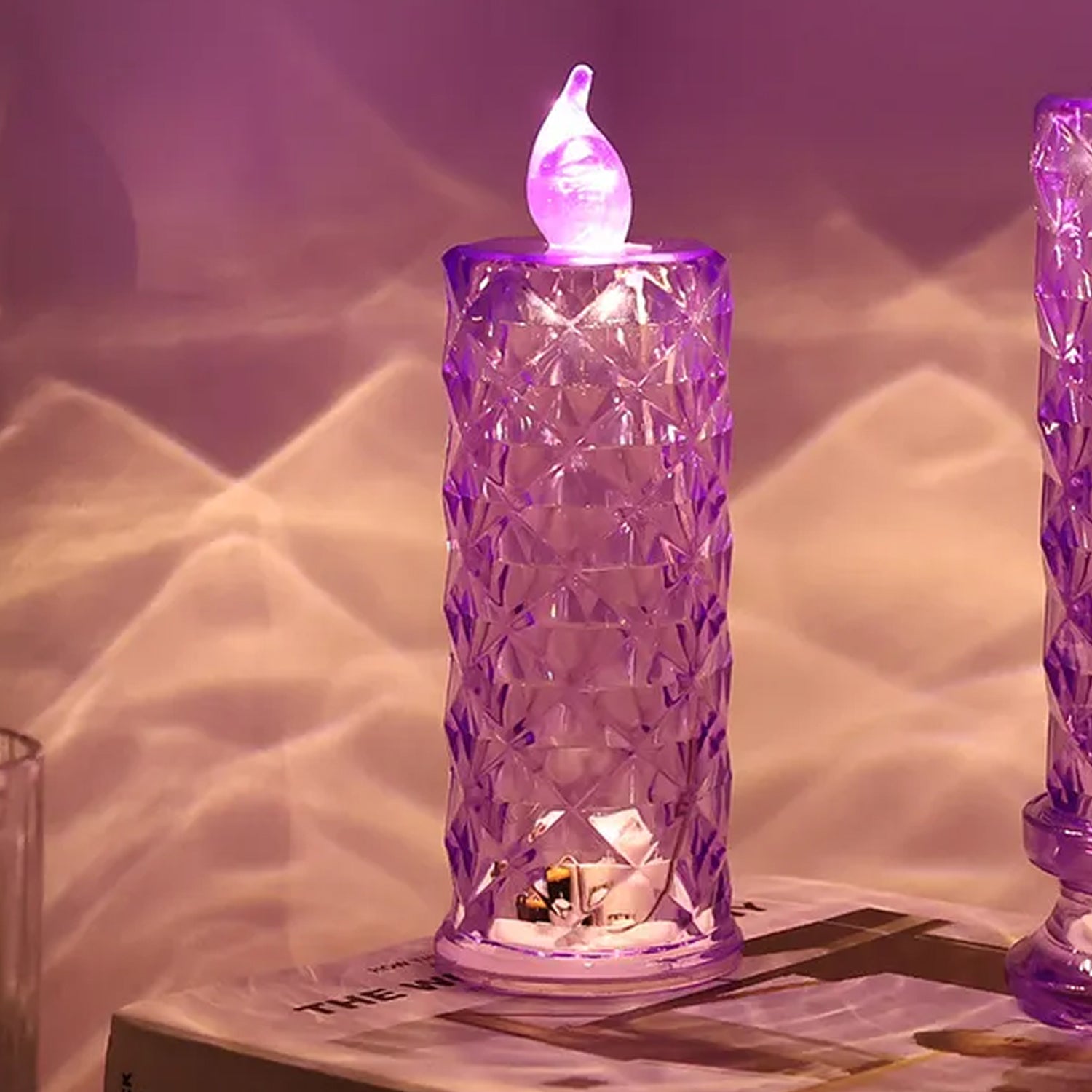 Candles for Home Decoration, Crystal Candlelight, Diwali (1 Pc / Multicolor)-Home Improvement-AniGuess-AniGuess