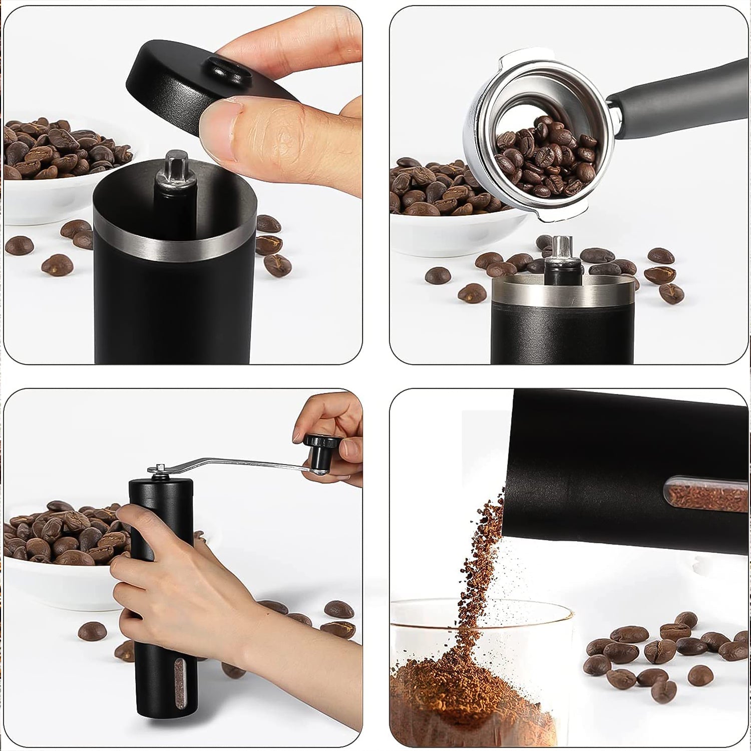 Portable Stainless Steel Manual Coffee Grinder (1 Pc)-Home & Kitchen-AniGuess-AniGuess