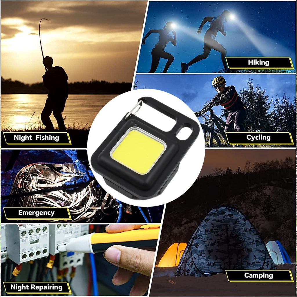 LED Battery Operated Keychain Flashlight with Folding Bracket (1 Pc)-Car & Motorbike-AniGuess-AniGuess