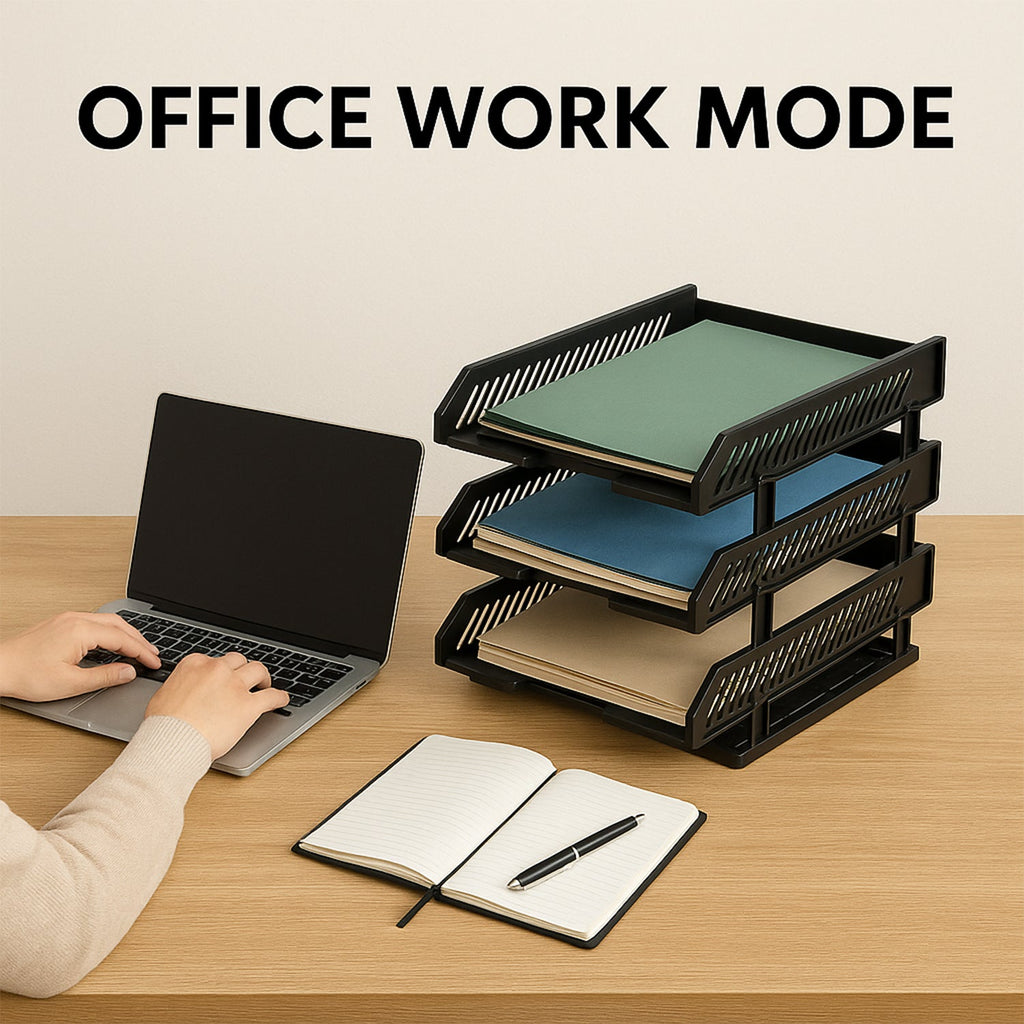 4-Layer Multifunctional File Rack with Drawers for Office Desk-Home Improvement-AniGuess-AniGuess