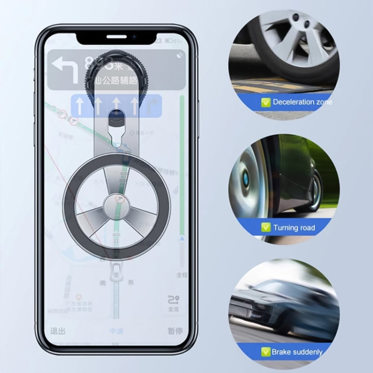 360° Rotatable & Foldable Air Vent Magnetic Phone Holder (1 Pc)-Car & Motorbike-AniGuess-AniGuess