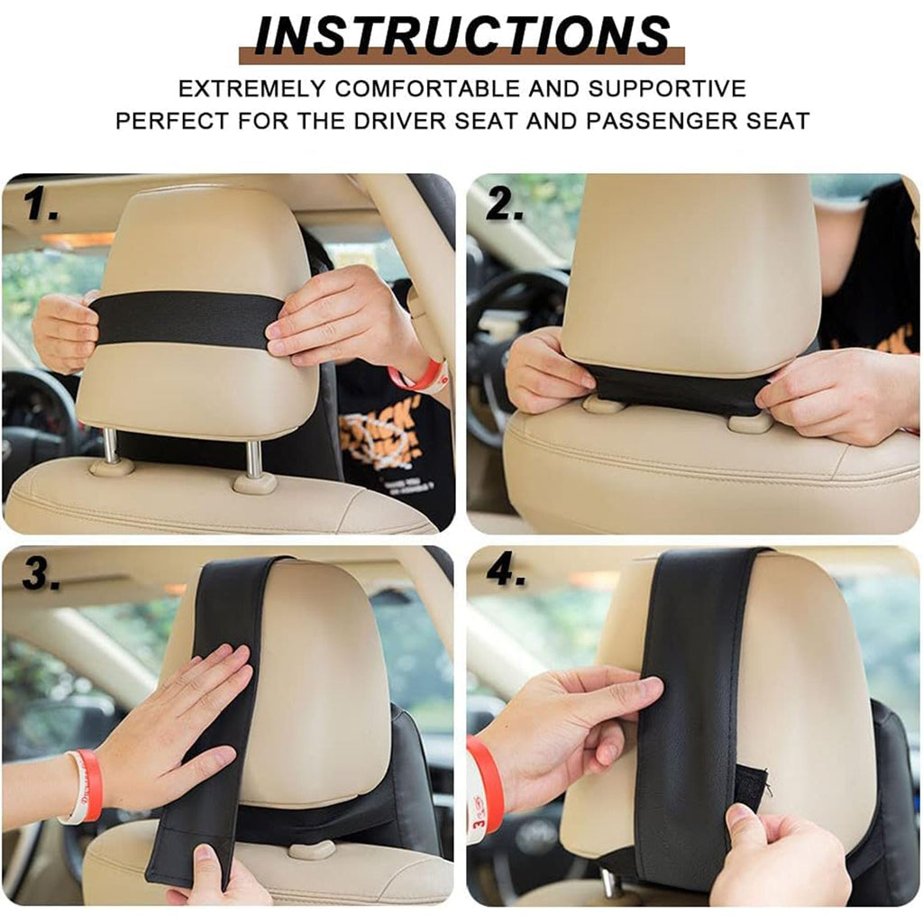 Say Goodbye to Neck Pain: Memory Foam Car Neck Pillow for Drivers (1 Pc, Mix Color)-Car & Motorbike-AniGuess-AniGuess