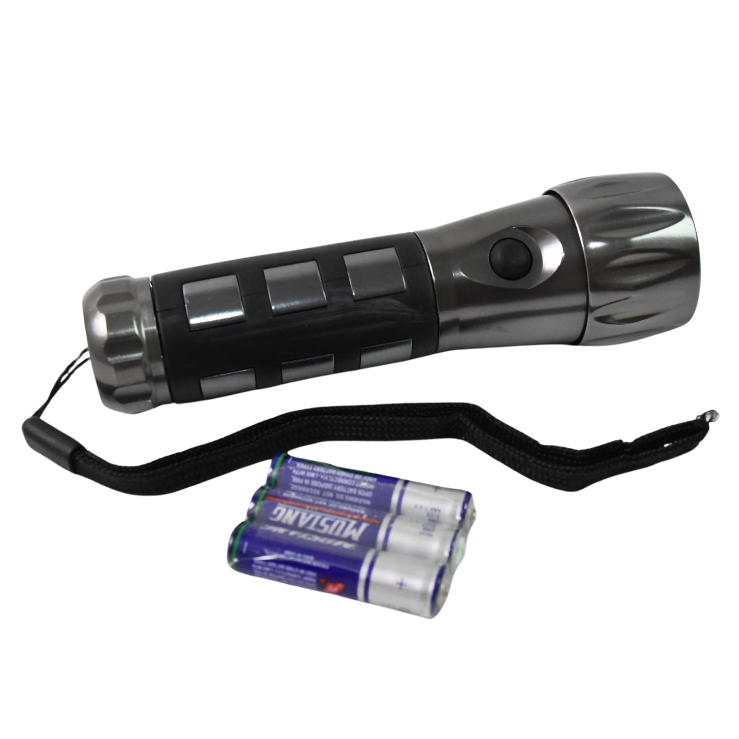 Aluminium Led/Xenon rubber grip Handtourch (3*1.5V AAA batteries / Not Included)-Home Improvement-AniGuess-AniGuess