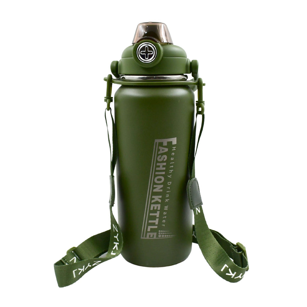 Stainless Steel Water Vacuum Insulated Bottle With Straw (1500ML, Mix Color)-Home & Kitchen-AniGuess-AniGuess