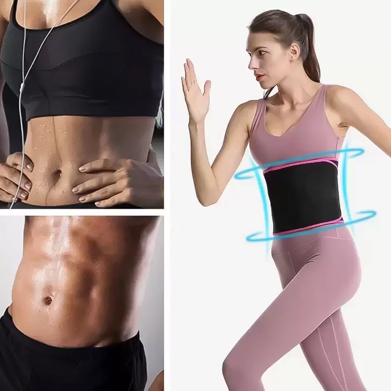 Waist Support Belt Neoprene Ab Belt Trainer (1 Pc)-Sports, Fitness & Outdoors-AniGuess-AniGuess